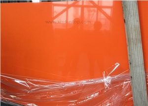 Orange Quartz Stone Slab/Engineered Stone Slab/Artificial Stone Countertop /Solid Surface Top/Quartz Countertop/Silestone