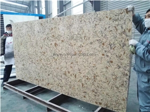 Sand Coffee Yellow Quartz Stone Slabs & Tiles/Engineered Stone Slab