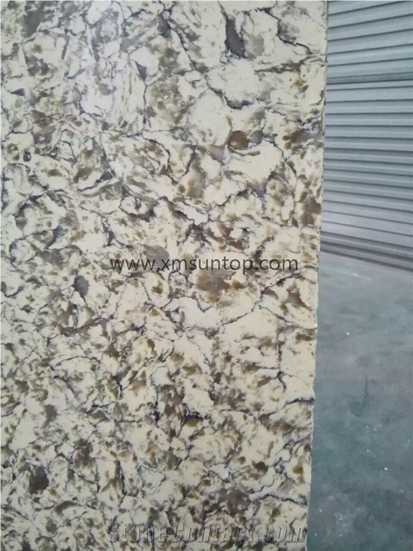 Yellow Quartz Stone Slab & Tiles/Engineered Stone Slab