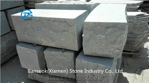 G633 Granite Mushroomed Cladding, Grey Granite Mushroomed Stone