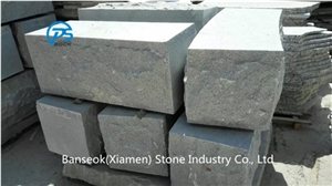 G633 Granite Mushroomed Cladding, Grey Granite Mushroomed Stone