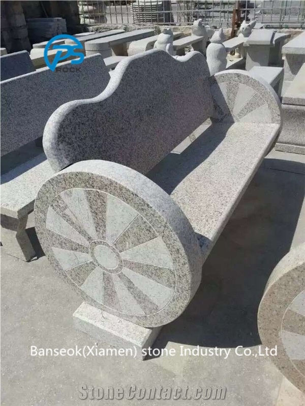 Grey Granite Garden Bench, China Grey Granite Garden Bench