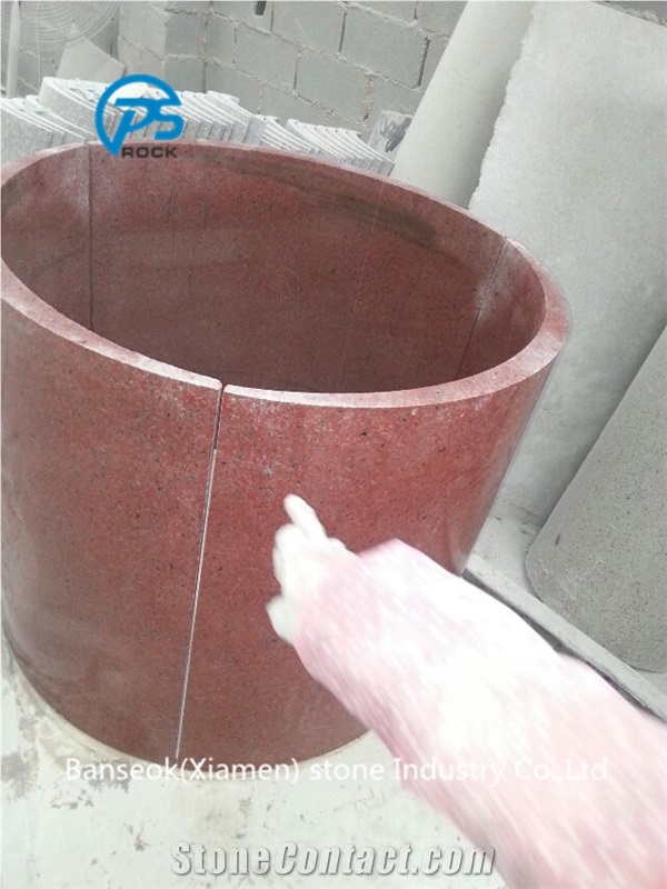 Imperial Red Granite Column, Red Granite Column, Building Decorative