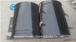 Mongolia Black Granite Column, Pure Black Granite Column