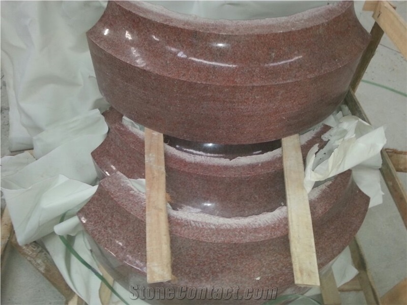 Red Granite Decorative Column Base, China Factory, Building Decorative