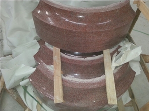Red Granite Decorative Column Base, China Factory, Building Decorative