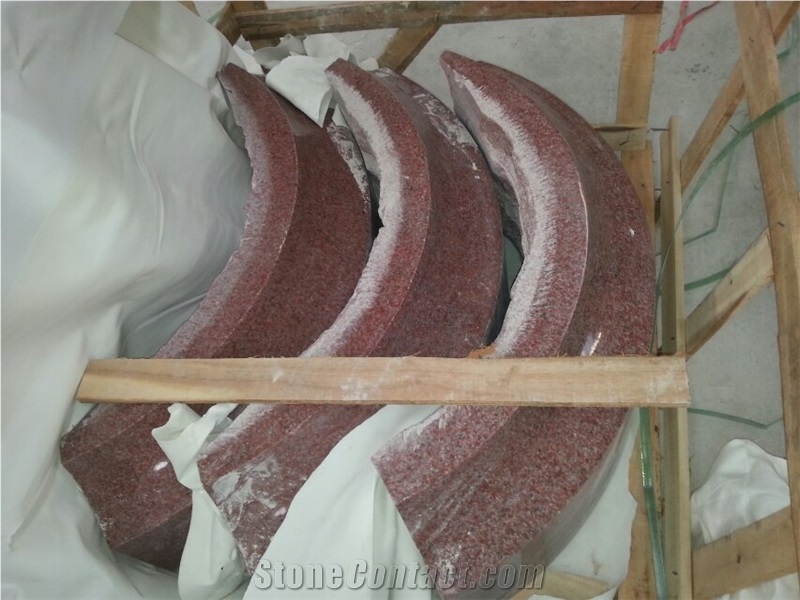 Red Granite Decorative Column Base, China Factory, Building Decorative