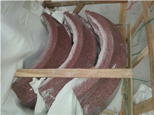 Red Granite Decorative Column Base, China Factory, Building Decorative