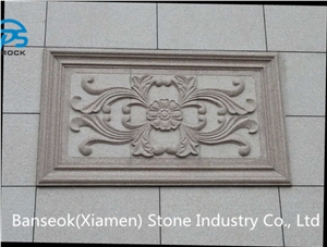Yongding Red Granite Sculptured Cnc Walling, China Factory, Building Decorative