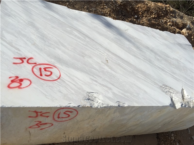 Volakas White Marble Blocks Greece
