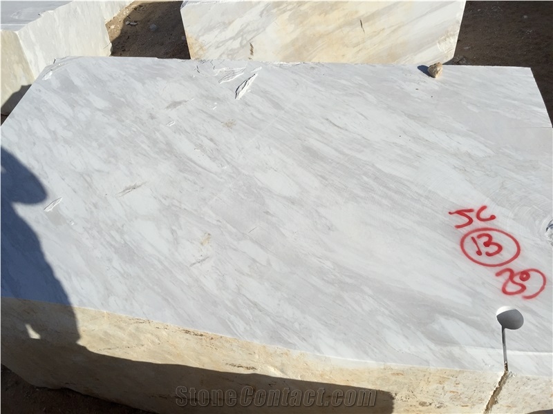 Volakas White Marble Blocks Greece