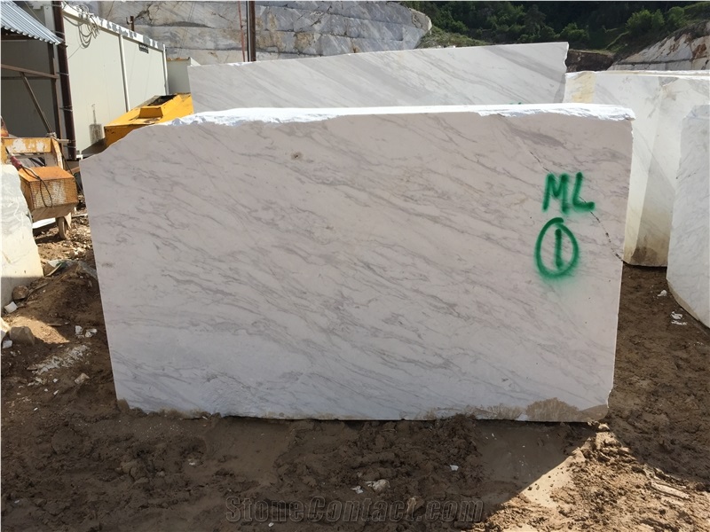 Volakas White Marble Blocks Greece