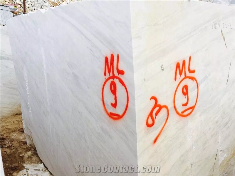 Volakas White Marble Blocks Greece