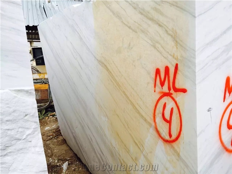 Volakas White Marble Blocks Greece