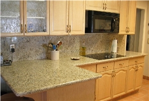 Brazil Giallo Ornamental Granite Kitchen Countertop,Yellow Granite Kitchen Countertops ,Bath Top,Island Top,Desk Top