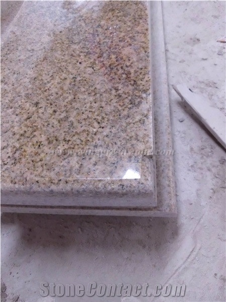 Cheap Price, Chinese Yellow Granite, G682 Kitchen Countertops, Giallo Rusty Island Tops, Polished Golden Crystal Granite Kitchen Worktops, Xiamen Winggreen Manufacturer