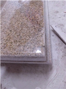 Cheap Price, Chinese Yellow Granite, G682 Kitchen Countertops, Giallo Rusty Island Tops, Polished Golden Crystal Granite Kitchen Worktops, Xiamen Winggreen Manufacturer