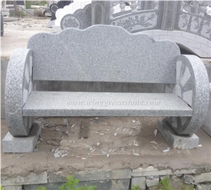China Grey Granite Bench, G603 Granite Garden Bench, Bianco Crystal Granite Shaped Chairs for Outdoor Use, Xiamen Winggreen Manufacturer