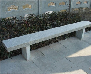 China Grey Granite Bench, G603 Granite Garden Bench, Bianco Crystal Granite Shaped Chairs for Outdoor Use, Xiamen Winggreen Manufacturer