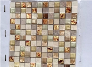Colorful Glass Mosaic, Marble Mosaic, Winggreen Colorful Glass Mosaic, Marble Mosaic, Winggreen
