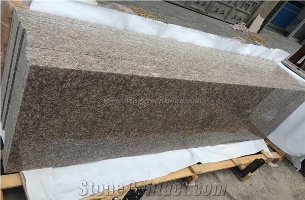 Competitive Price, Chinese Pink Granite, G687 Granite Kithchen Countertops, Top Polished Tao Hua Red Granite Bar Tops, Peach Red Granite Kitchen Worktops, Xiamen Winggreen Manufacturer