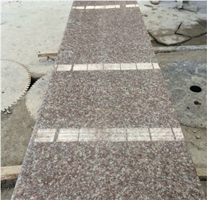 Competitive Price, Chinese Pink Granite, G687 Granite Kithchen Countertops, Top Polished Tao Hua Red Granite Bar Tops, Peach Red Granite Kitchen Worktops, Xiamen Winggreen Manufacturer