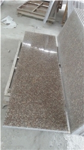 Competitive Price, Chinese Pink Granite, G687 Granite Kithchen Countertops, Top Polished Tao Hua Red Granite Bar Tops, Peach Red Granite Kitchen Worktops, Xiamen Winggreen Manufacturer