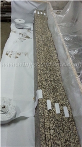 Competitive Price High Quality Chrysanthemum Yellow Granite Polished Stair,Steps & Risers, Treads and Threshold