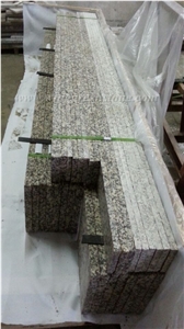 Competitive Price High Quality Chrysanthemum Yellow Granite Polished Stair,Steps & Risers, Treads and Threshold