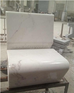 Customizable Marble Furniture, Ariston White Marble Chair for Interior Decoration Customizable Marble Furniture, Ariston White Marble Chair for Interior Decoration