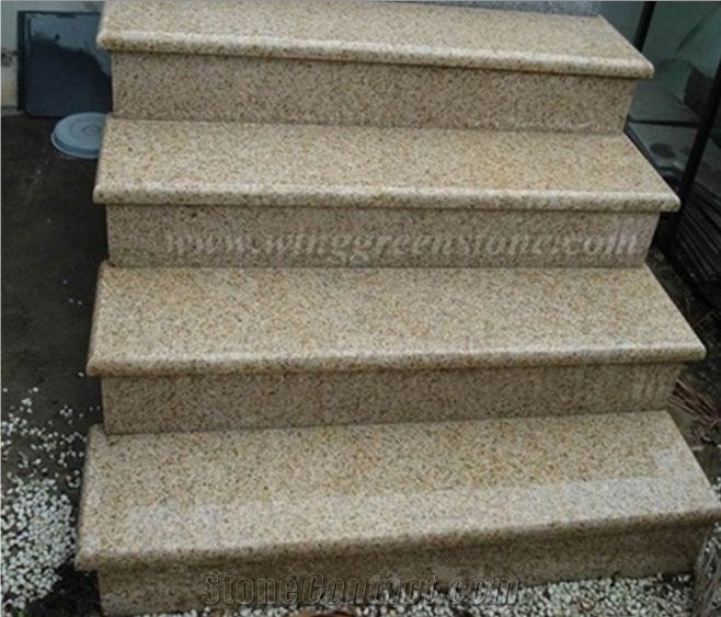 Factory Direct Supply Of High Quality G682 Yellow Granite Polished Stair,Steps & Risers, Treads and Threshold, Winggreen Stone
