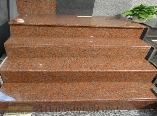 G562 Granite Stairs & Steps, Stair Design for House Red, Riser