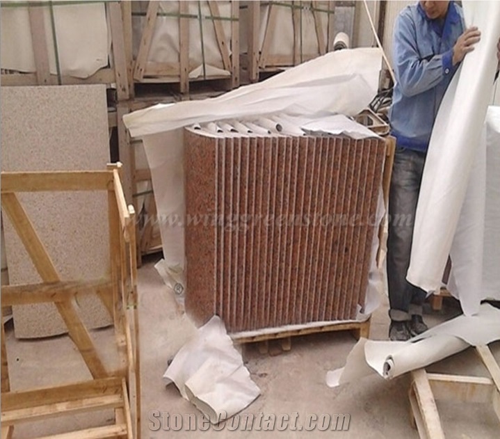 G562 Maple Red Granite Polished Outside Decoration Pillar & Coulumn