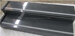 G654 Granite Step,Riser,Skirting,Staircase,G654 Pink Granite Stairs and Steps ,Padang Black Anti-Slip Stairs,Xiamen Winggreen Manufacturer