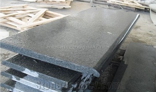 G654 Granite Step,Riser,Skirting,Staircase,G654 Pink Granite Stairs and Steps ,Padang Black Anti-Slip Stairs,Xiamen Winggreen Manufacturer