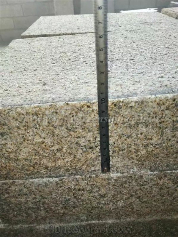 G682 Paving Stone, Flamed Yellow Paver, Winggreen