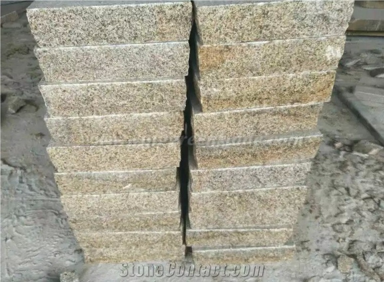 G682 Paving Stone, Flamed Yellow Paver, Winggreen