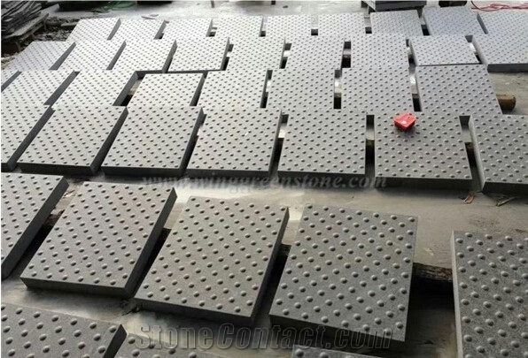 G684 Fuding Black Granite Blind Stone,China Black Granite Tactile Paving Stone,Warning Tiles,Driveway Paving Stone