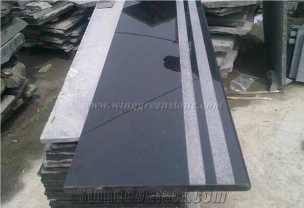 G684 Fuding Black Granite Staircase, China Black Granite, Black Pearl, China Black Granite Stairs & Steps
