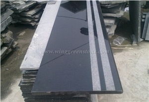 G684 Fuding Black Granite Staircase, China Black Granite, Black Pearl, China Black Granite Stairs & Steps