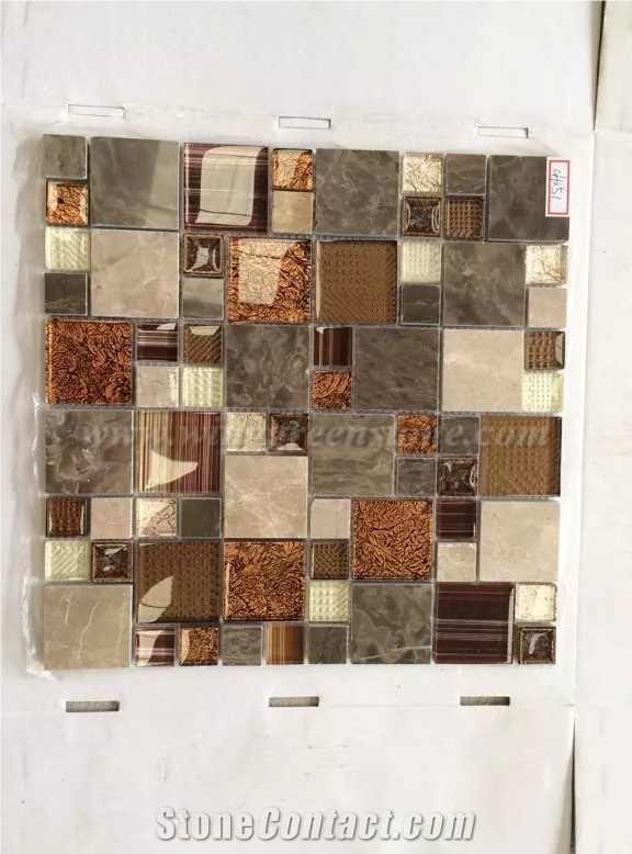 Glass Mosaic, Linear Strips Mosaic, Winggreen