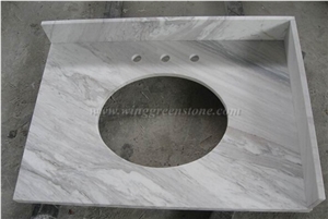 Greece Volakas White Marble Countertop Bathroom Vanity Top,Bath Top,Bathroom Countertop Greece Volakas White Marble Countertop Bathroom Vanity Top,Bath Top,Bathroom Countertop