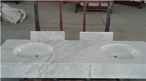 Greece Volakas White Marble Countertop Bathroom Vanity Top,Bath Top,Bathroom Countertop
