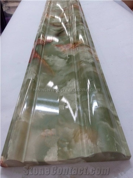 Green Onyx Stone Border Liners, Onyx Trim Pencil Border Lines, Molding Pencil Liners for Wall Decor, Xiamen Winggreen Manufacturer
