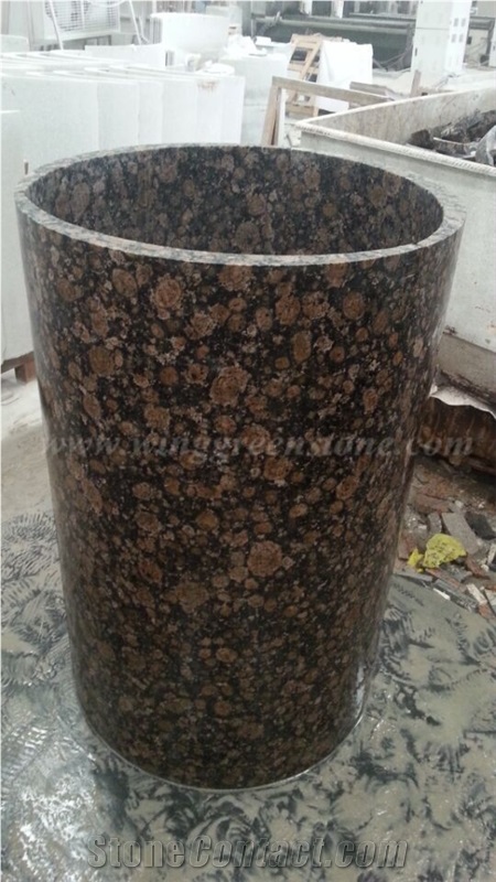 Hot Sale High Quality Baltic Brown Granite Polished Outside Decoration Pillar & Coulumn