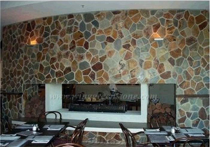 Hot Sale High Quality Rusty Slate Irregular Shape Flagstone Pavers/Random Flagstone/Meshed Paver Stone for Floor & Wall Cladding Pavers