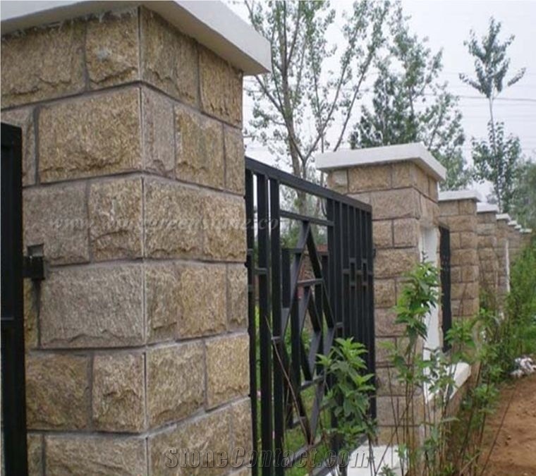 Hot Sale High Quality Tiger Skin Yellow Granite Mushroom for Wall Cladding