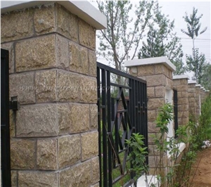 Hot Sale High Quality Tiger Skin Yellow Granite Mushroom for Wall Cladding