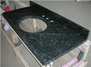 Imported Green Granite, Verde Ubatuba Granite Kitchen Countertops, Green Ubatuba Granite Kitchen Bar Tops, Brazilian Labrador Green Granite Kithchen Work Tops with Sinks, Xiamen Winggreen Manufacturer