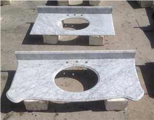 Italy Bianco Carrara White Marble Bathroom Vanity Top,Bath Top,Bathroom Countertop,Desk Top